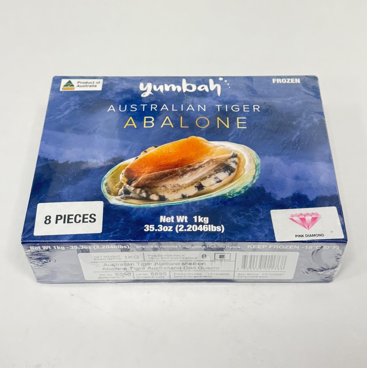 刺身級澳洲虎斑鮑魚|8隻裝 1kg (Yumbah Australian Tiger Abalone – Sashimi Grade)